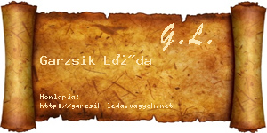 Garzsik Léda névjegykártya
